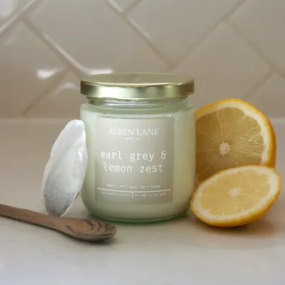 Alben Lane Earl Grey &amp; Lemon Zest Candle 8oz