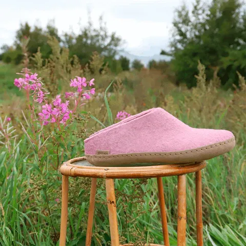 Glerups Slip On Leather Flower