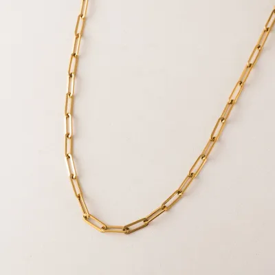 Lover's Tempo Waterproof Bold Paperclip Necklace