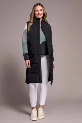 Tribal Zip Front Quilted Vest