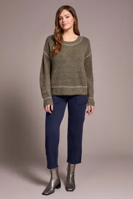 Tribal Crew Neck Sweater Ivy Mix
