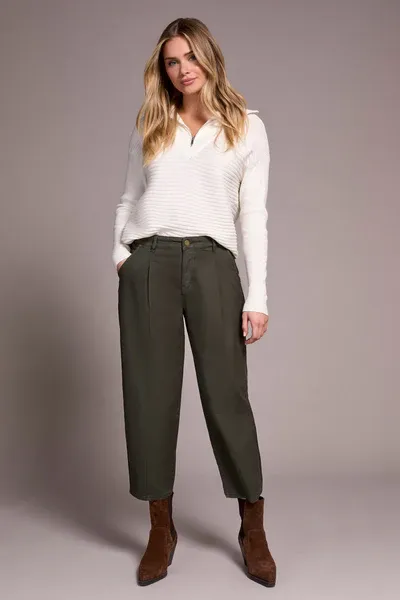 Tribal Audrey Girlfriend Barrel Jeans Spruce