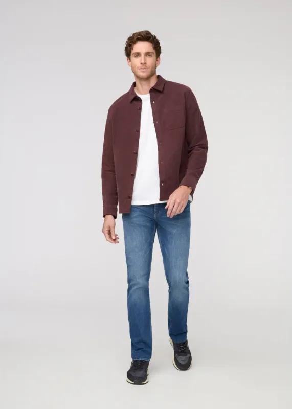 DUER No Sweat Moleskin Shirt Rich Maroon