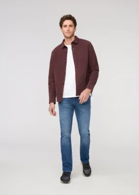 DUER No Sweat Moleskin Shirt Rich Maroon