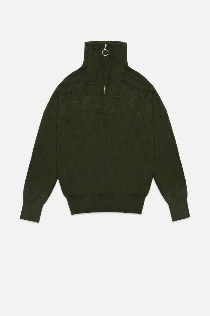 Deluc Spencer Half Zip Sweater Army