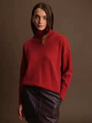 Deluc Peter Turtleneck Sweater Burgundy