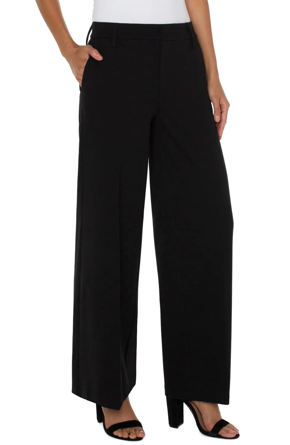Liverpool Kelsey Wide Leg Trouser Black