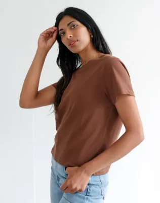 Brunette the Label The Paris Tee Brown
