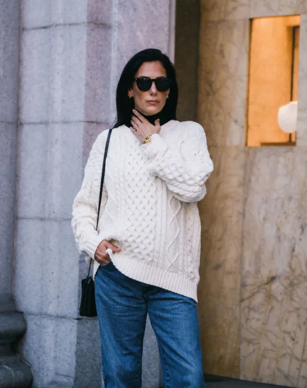 Brunette the Label Irish Cable Oversized Sweater 
