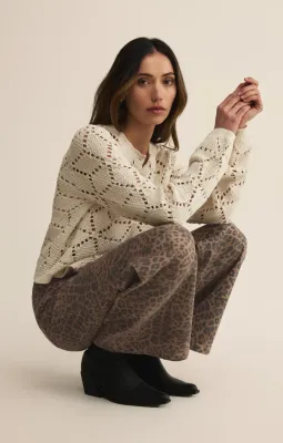 Z Supply Marli Denim Leopard Pant