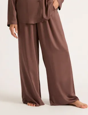 Boody Vegan Silk Wide Leg Sleep Pant Garnet