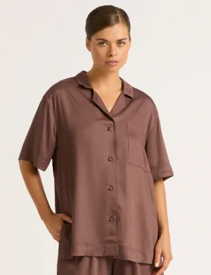 Boody Vegan Short Sleeve Sleep Shirt Garnet