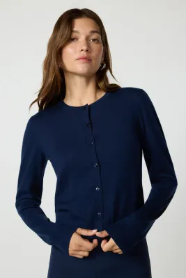 MPG Merino Cardigan Navy Blazer