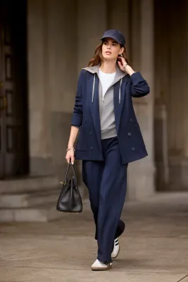 MPG Double Breasted Blazer Navy Blazer