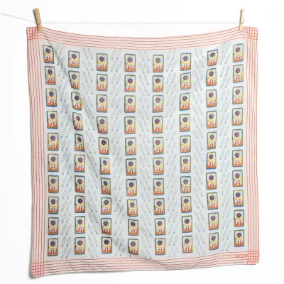 Ink + Alloy Olivia Sardine Print Scarf