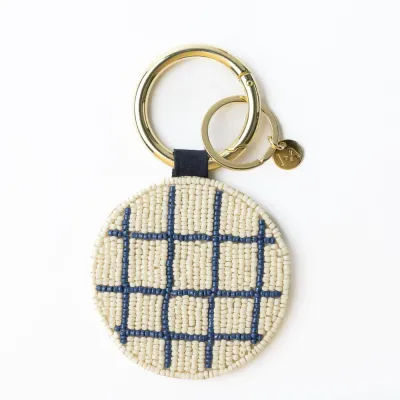 Ink + Alloy Kelsey Lemons Seed Bag Accessory Key Ring Yellow Ivory