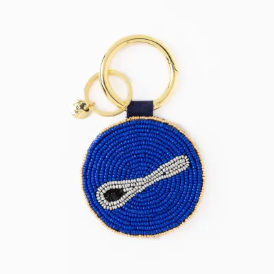 Ink + Alloy Kelsey Caviar Seed Bag Accessory Key Ring Gold