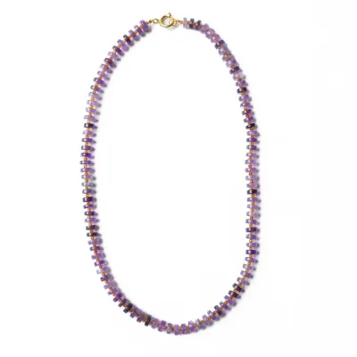 Ink + Alloy Vivianne Amethyst with Carnelian Necklace