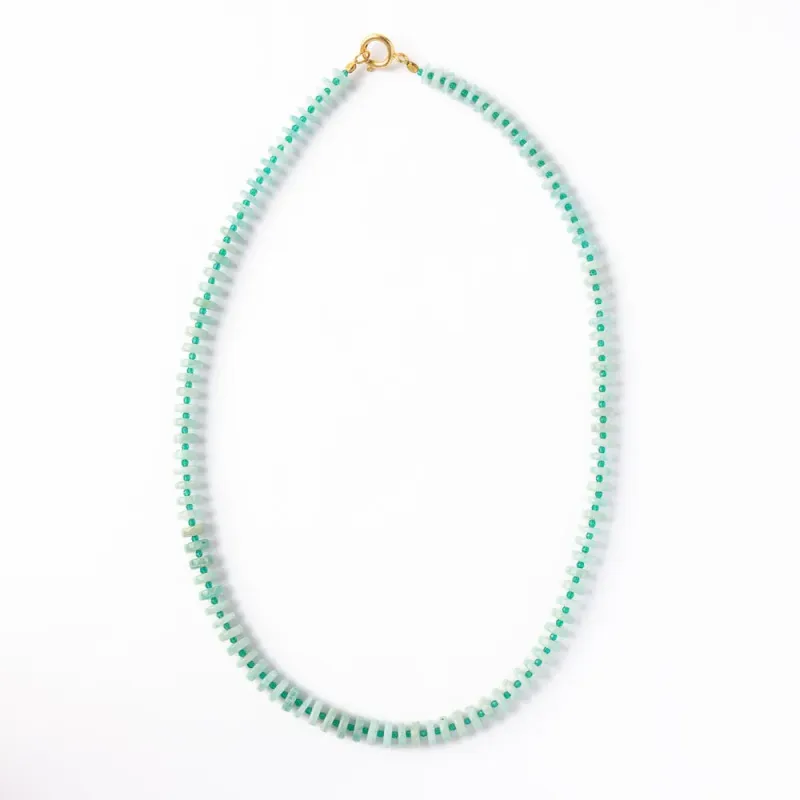 Ink + Alloy Vivianne Amazonite with Green Onyx Necklace