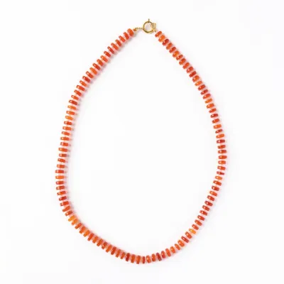 Ink + Alloy Vivianne Carnelian with Rose Quartz Necklace