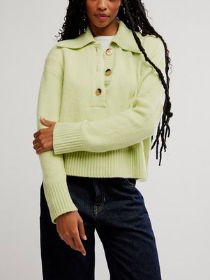 Free People Trading Up Polo Matcha Melange