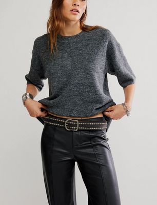 Free People Margot Sweater Tee Charcoal Heather