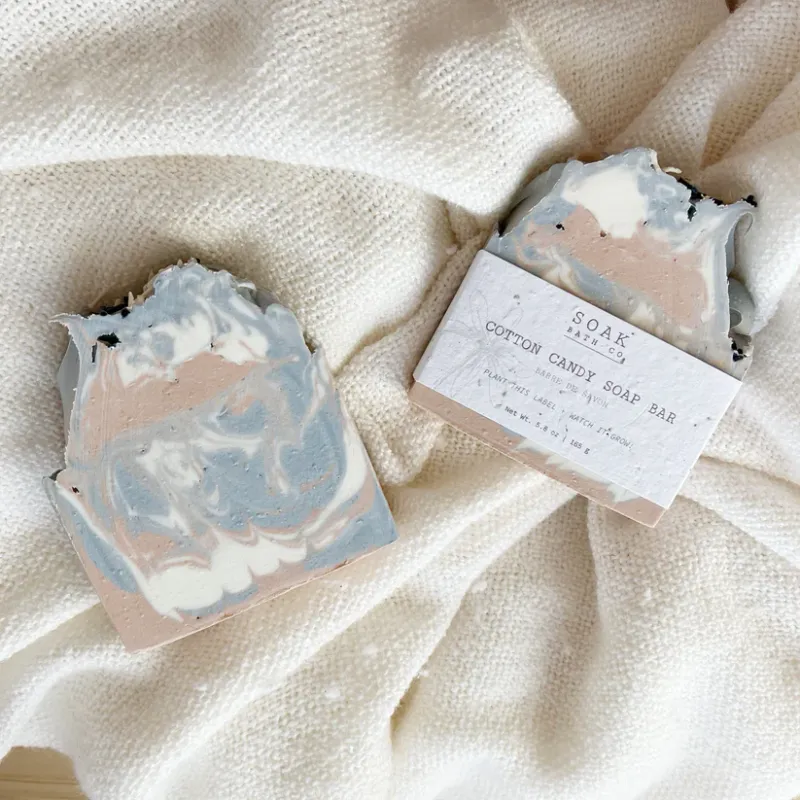 Soak Bath Co Cotton Candy Bar Soap