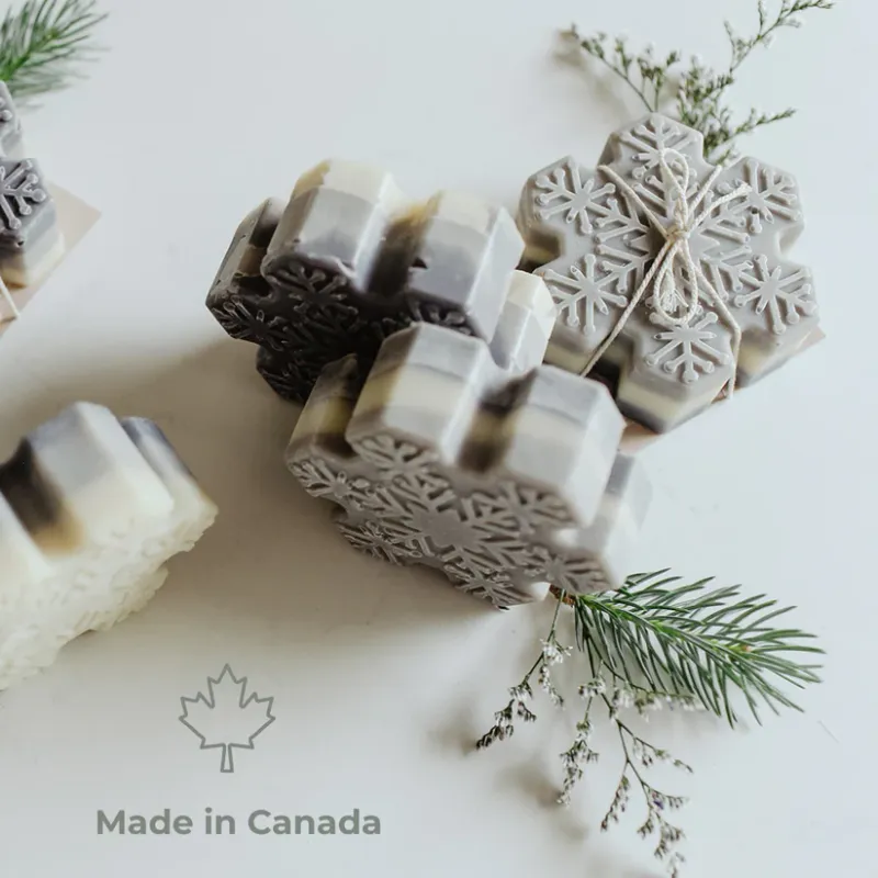 Soak Bath Co Snowflake Soap Bar Holiday Collection