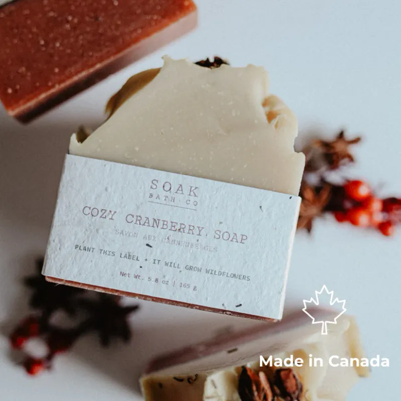 Soak Bath Co Cozy Cranberry Soap Bar