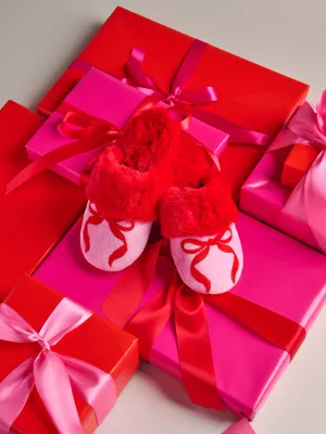 Shiraleah Bow Slippers Pink Shiraleah Bow Slippers Pink