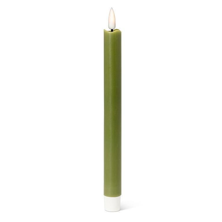 LuxLite Green LED Taper set of 2
