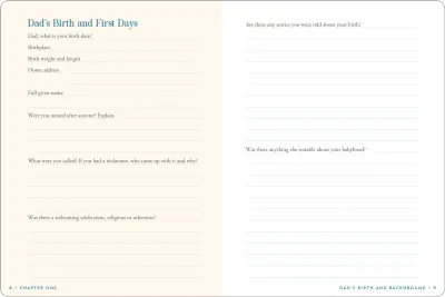 Peter Pauper Dad's Story Keepsake Memory Journal