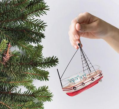 Abbott Fishing Trawler Ornament