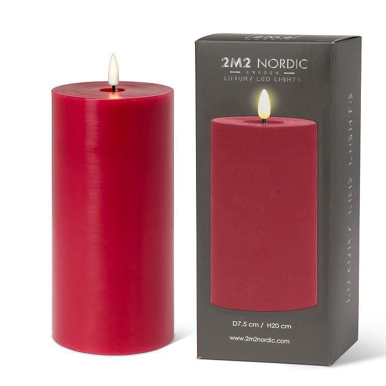 LuxLite Red LED Pillar 4x8"