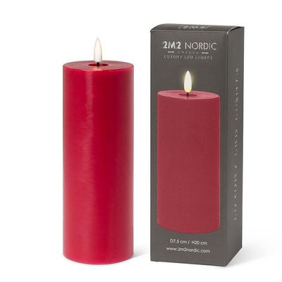 LuxLite Red LED Pillar 3x8&quot;