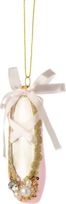 Silver Tree Glass Ballet Slipper Ornament