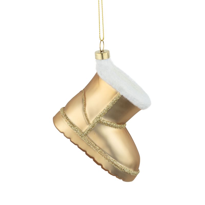 Silver Tree Glass Slipper Boot Ornament