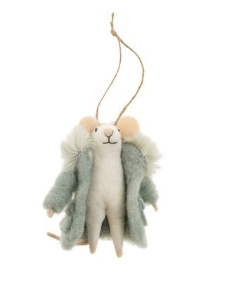 Indaba Super Puff Sofie Mouse Holiday Ornament