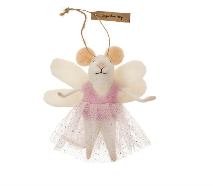 Indaba Sugarplum Fairy Mouse Holiday Ornament
