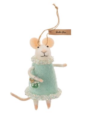 Indaba Bauble Blair Mouse Holiday Ornament