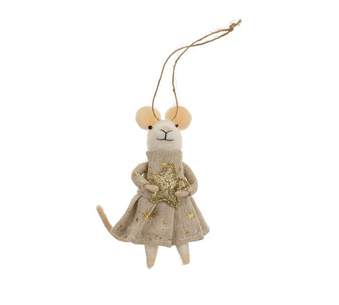 Indaba Starbright Scarlett Mouse holiday Ornament