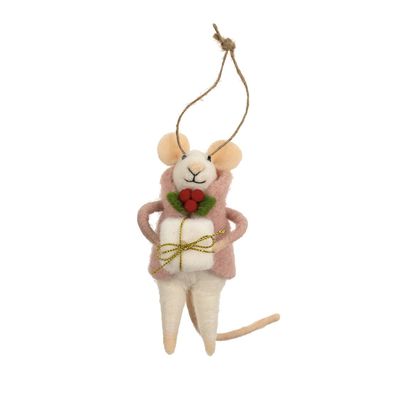 Indaba Gifting Grace Mouse Holiday Ornament