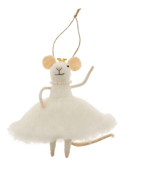 Indaba Snow Princess Mouse Holiday Ornament