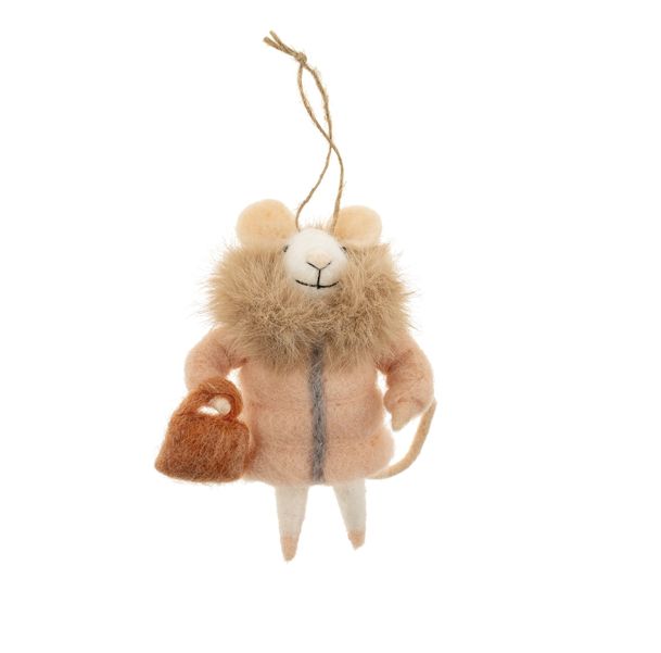 Indaba Wintry Wendy Mouse Holiday Ornament