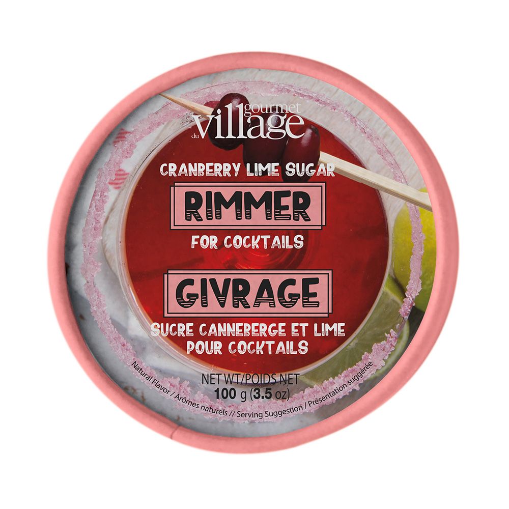 Gourmet Village Cranberry Lime Sugar Rimmer for Cocktails