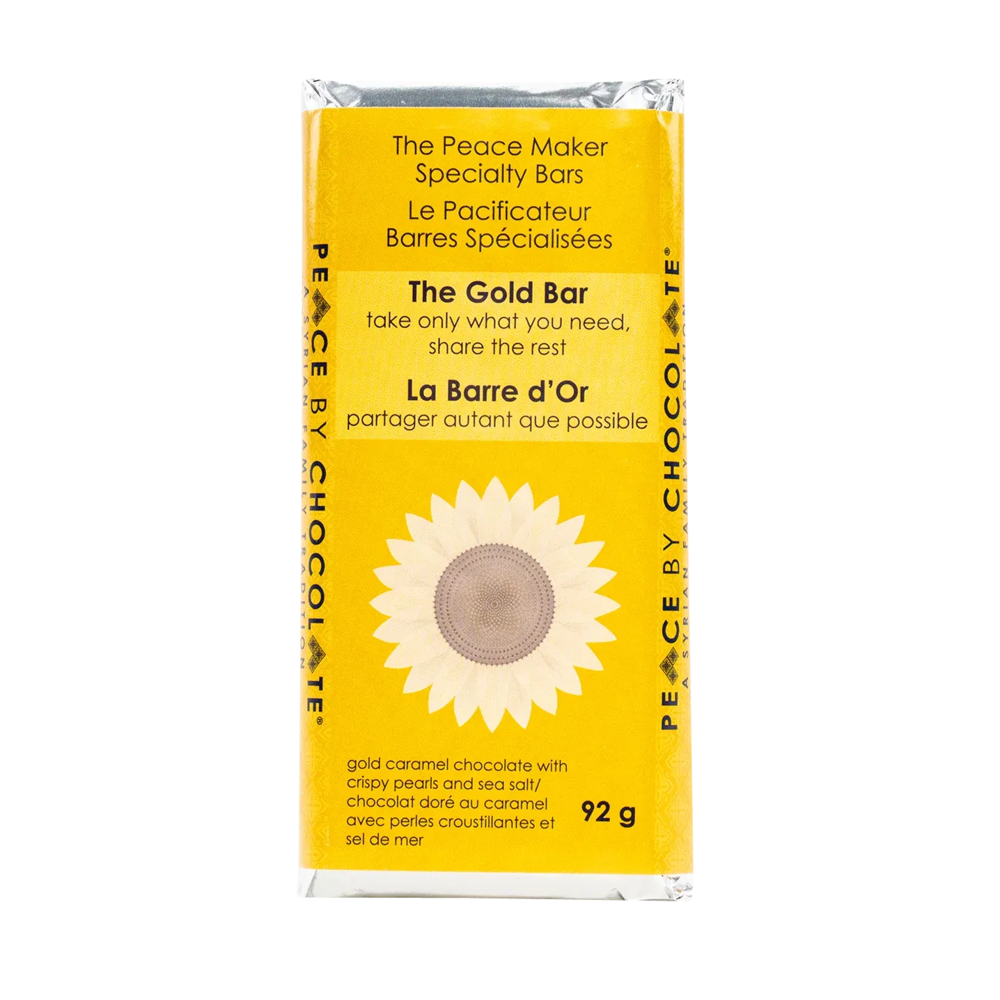 Peace by Chocolate Peace Maker Gold Bar 92g Peace by Chocolate Peace Maker Gold Bar 92g
