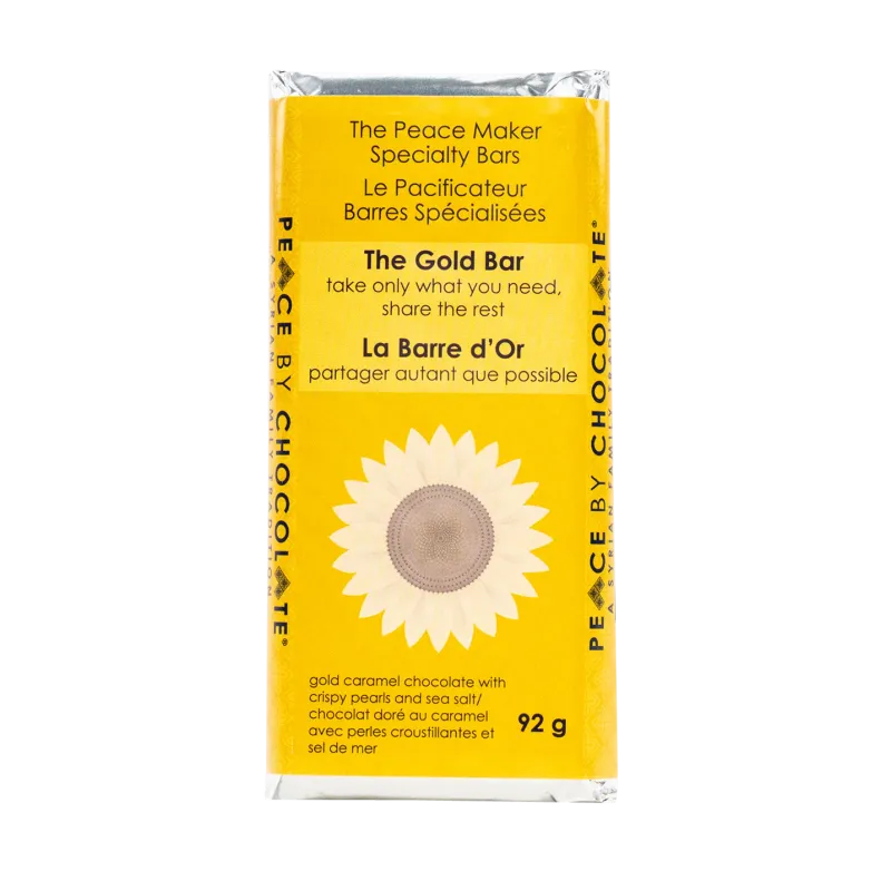 Peace by Chocolate Peace Maker Gold Bar 92g Peace by Chocolate Peace Maker Gold Bar 92g
