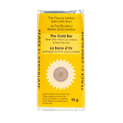 Peace by Chocolate Peace Maker Gold Bar 92g Peace by Chocolate Peace Maker Gold Bar 92g