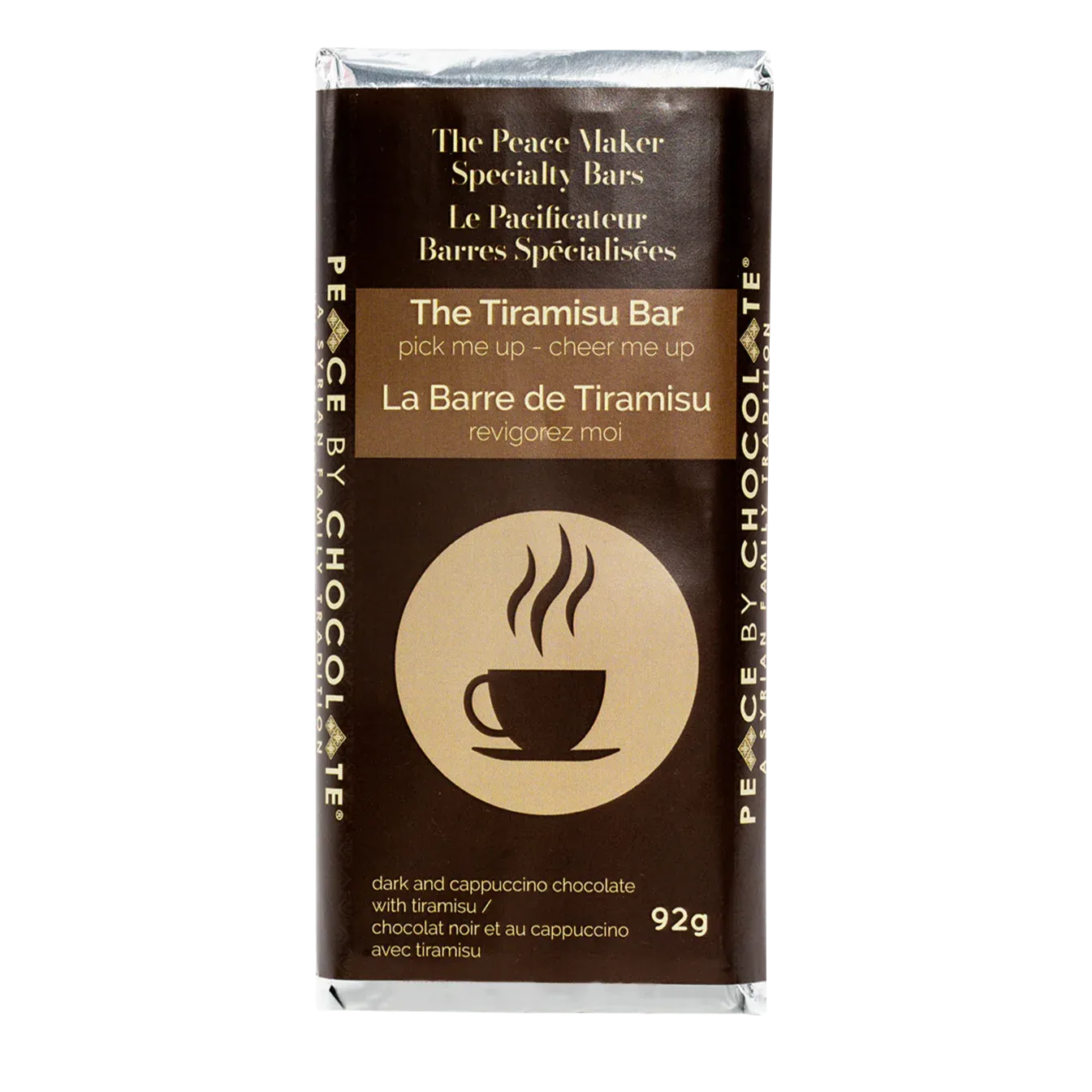 Peace by Chocolate Peace Maker Tiramisu Bar 92g Peace by Chocolate Peace Maker Tiramisu Bar 92g