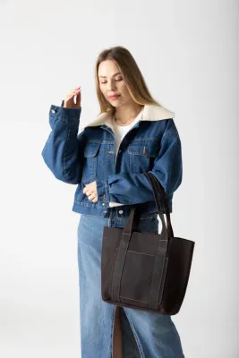RISA Threaded Pocket Tote Rugged Brown